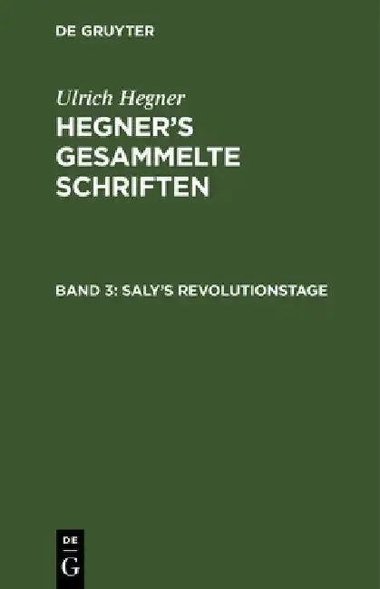 Cover of Saly's Revolutionstage