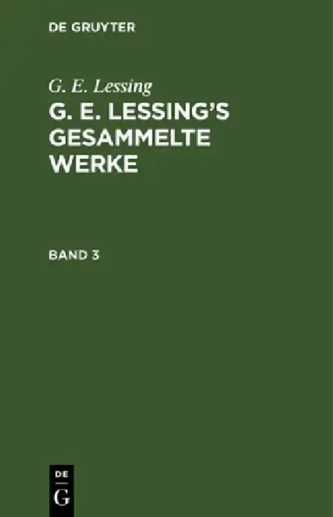 Cover of G. E. Lessing