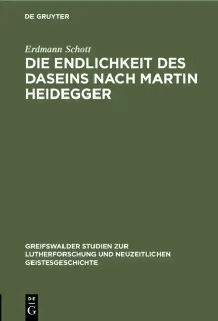 Cover of Die Endlichkeit Des Daseins Nach Martin Heidegger
