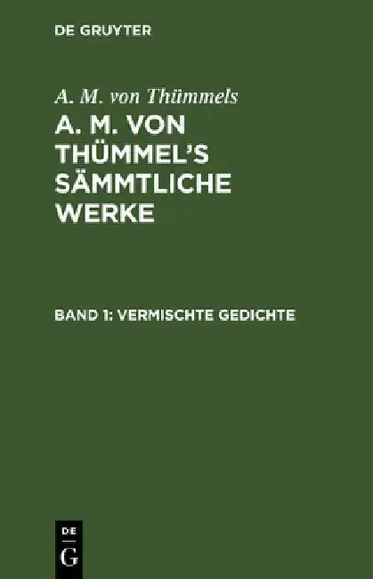 Cover of Vermischte Gedichte