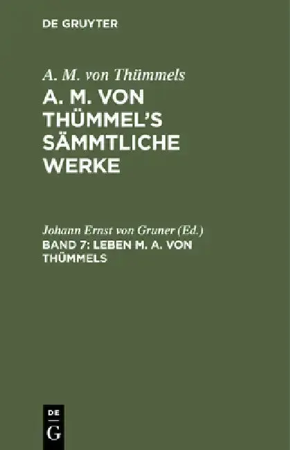 Cover of Leben M. A. von Thümmels