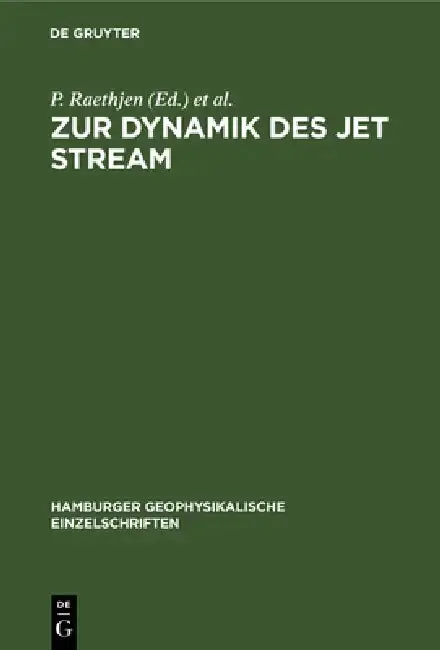 Cover of Zur Dynamik Des Jet Stream