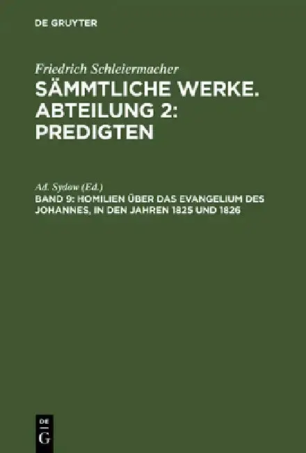Cover of Homilien über das Evangelium des Johannes, in den Jahren 1825 und 1826
