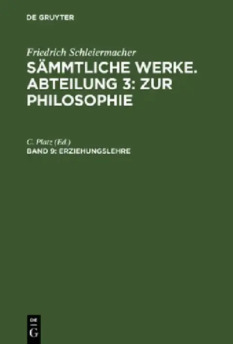 Cover of Erziehungslehre