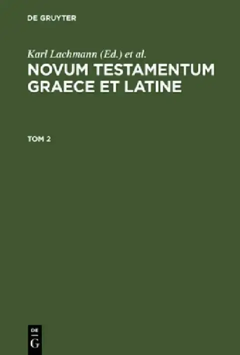 Cover of Novum Testamentum Graece et Latine
