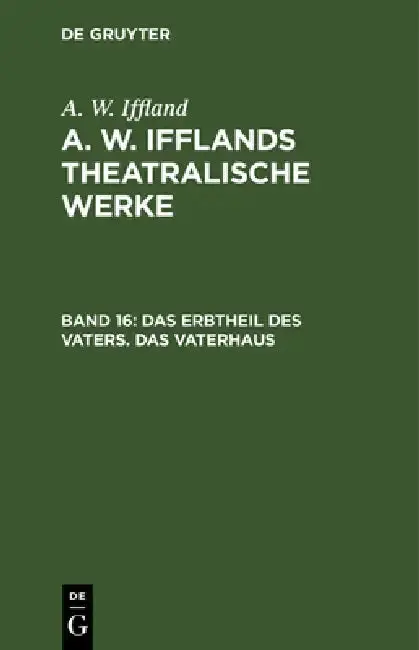 Cover of Das Erbtheil Des Vaters. Das Vaterhaus