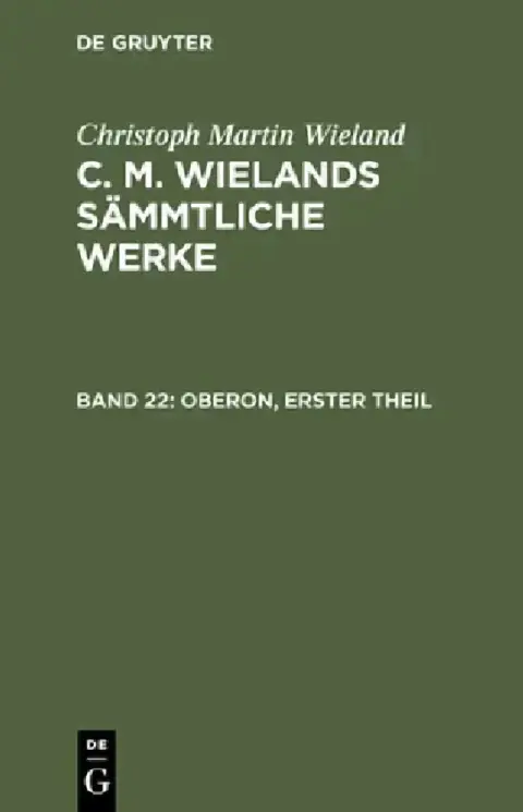 Cover of Oberon, Theil 1