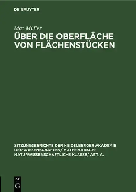Cover of Über Die Oberfläche Von Flächenstücken