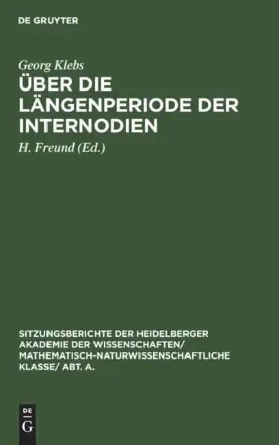 Cover of Über Die Längenperiode Der Internodien