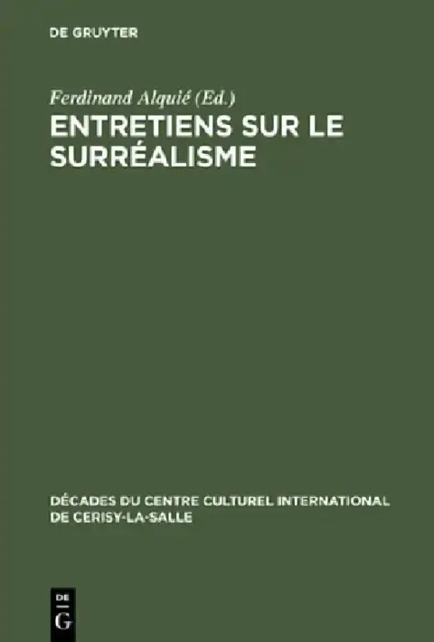 Cover of Entretiens Sur Le Surréalisme
