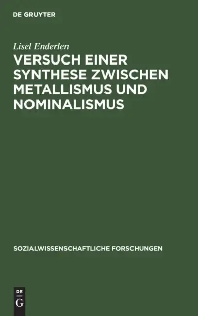 Cover of Versuch Einer Synthese Zwischen Metallismus Und Nominalismus