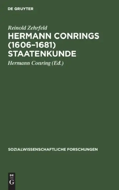 Cover of Hermann Conrings (1606-1681) Staatenkunde