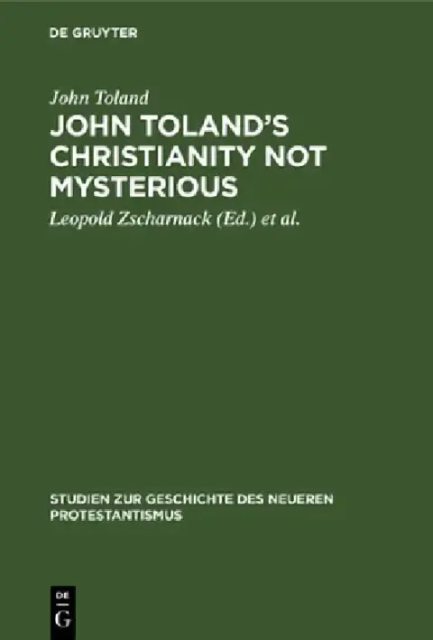 Cover of John Toland's Christianity Not Mysterious