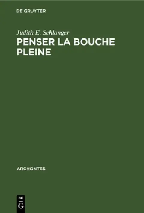 Cover of Penser la bouche pleine
