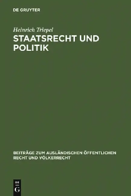 Cover of Staatsrecht und Politik