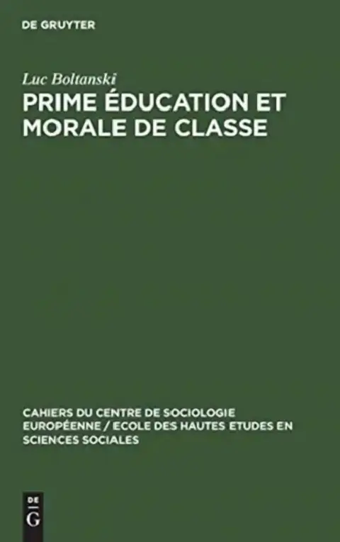 Cover of Prime éducation et morale de classe