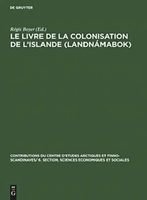 Cover of Le livre de la colonisation de l'Islande (Landnámabok)