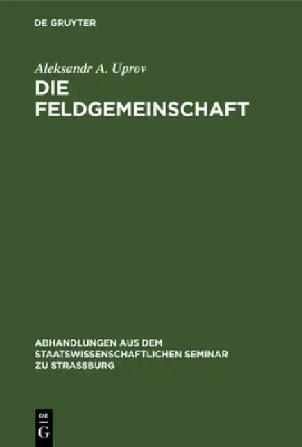 Cover of Die Feldgemeinschaft