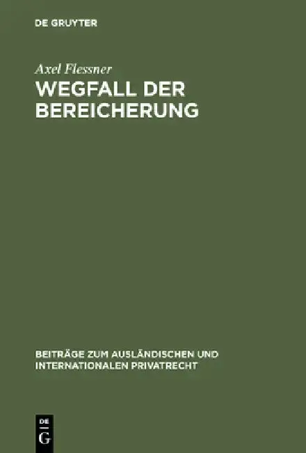 Cover of Wegfall der Bereicherung