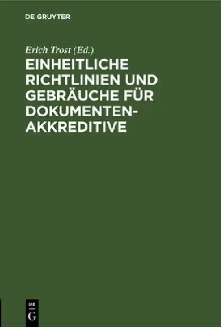 Cover of Einheitliche Richtlinien Und Gebräuche Für Dokumentenakkreditive
