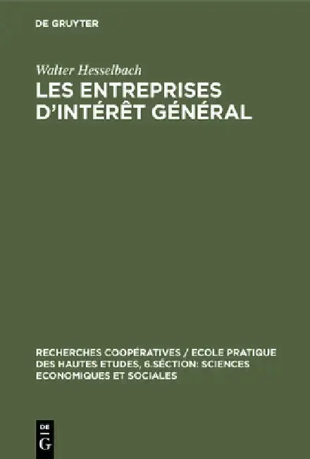 Cover of Les entreprises d'intérêt général