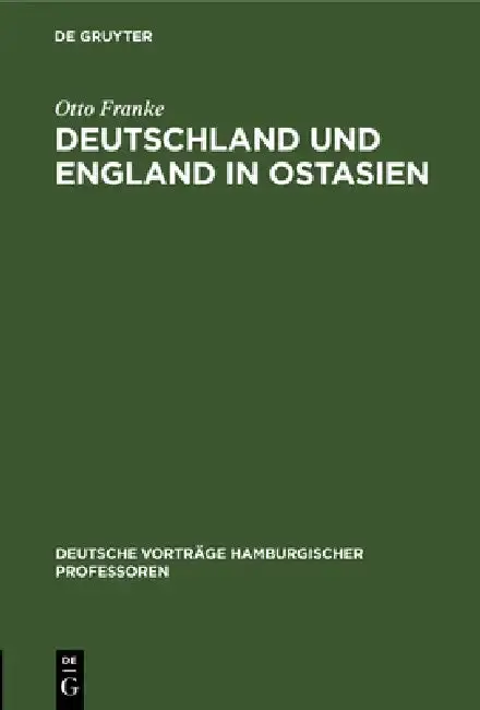 Cover of Deutschland Und England in Ostasien