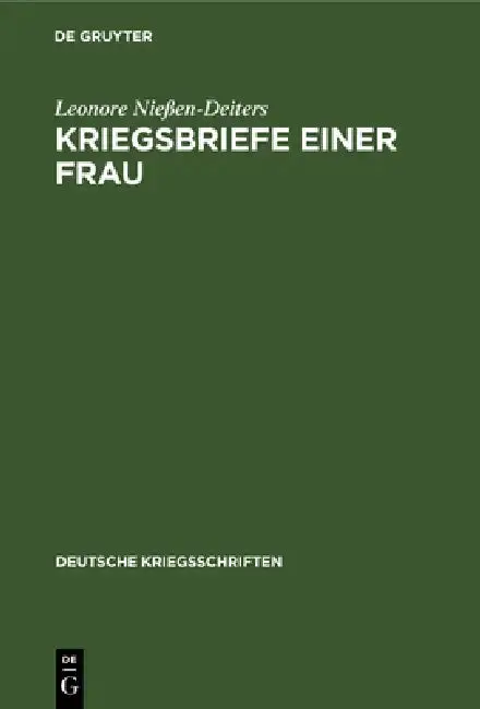 Cover of Kriegsbriefe Einer Frau