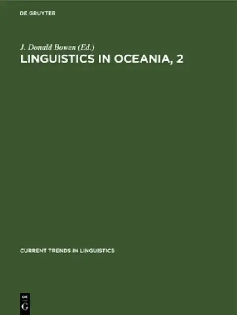Cover of Linguistics in Oceania, 2