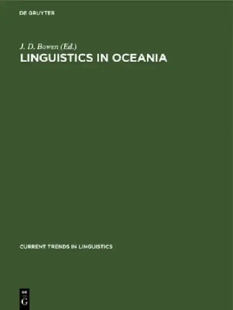 Cover of Linguistics in Oceania