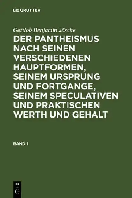Cover of Gottlob Benjamin Jäsche