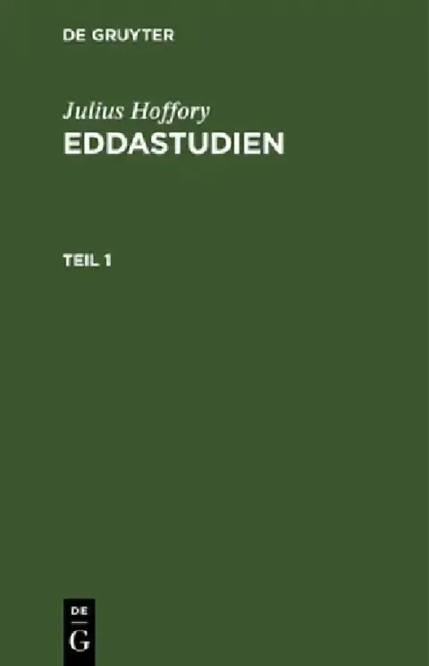 Cover of Julius Hoffory