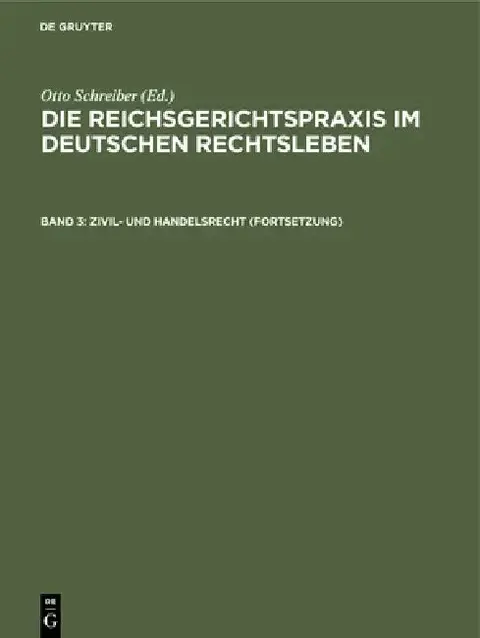 Cover of Zivil- und Handelsrecht (Fortsetzung)