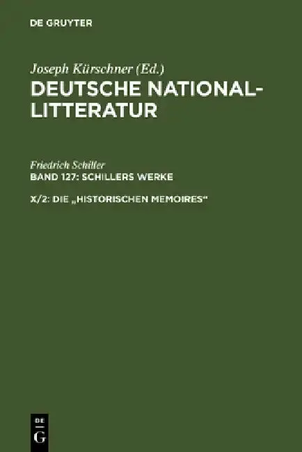 Cover of Die "historischen Memoires"