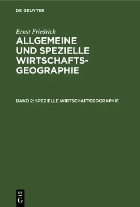 Cover of Spezielle Wirtschaftgeographie