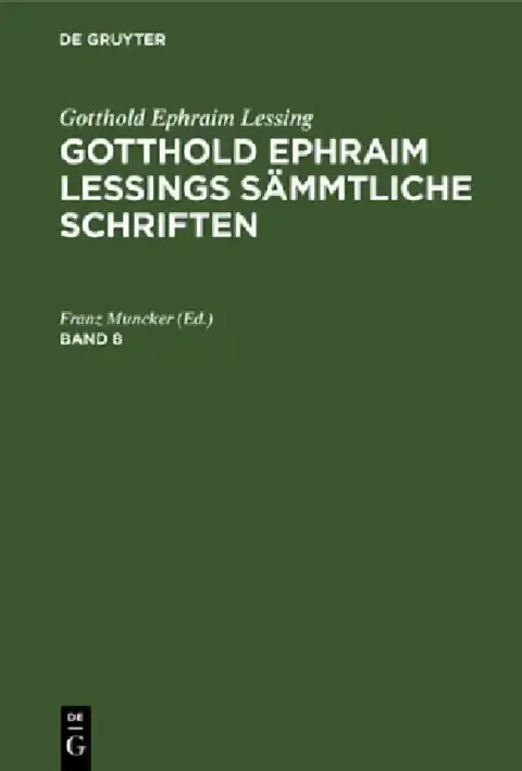Cover of Gotthold Ephraim Lessing