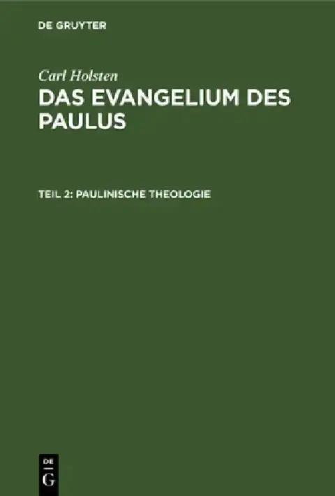 Cover of Paulinische Theologie
