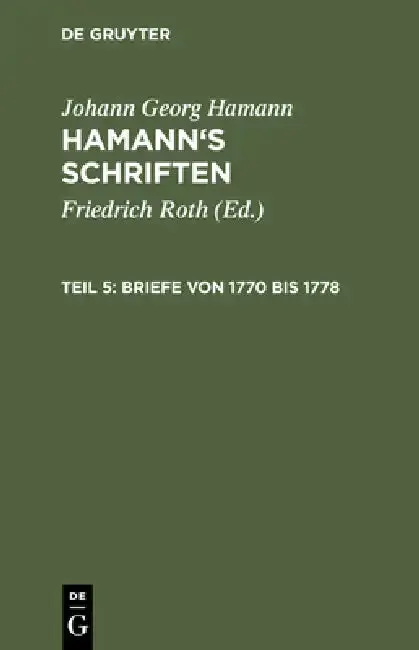 Cover of Briefe von 1770 bis 1778