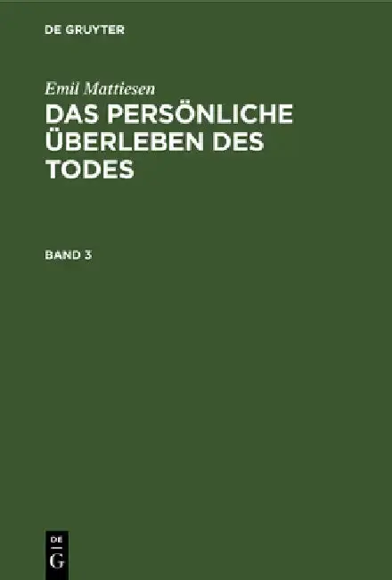 Cover of Das persönliche Überleben des Todes