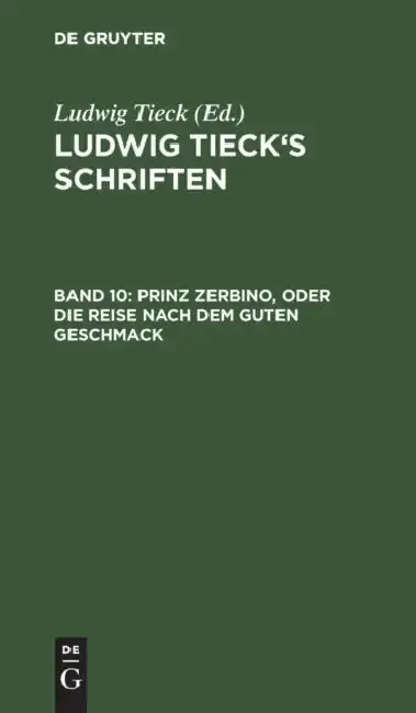 Cover of Prinz Zerbino, oder Die Reise nach dem guten Geschmack