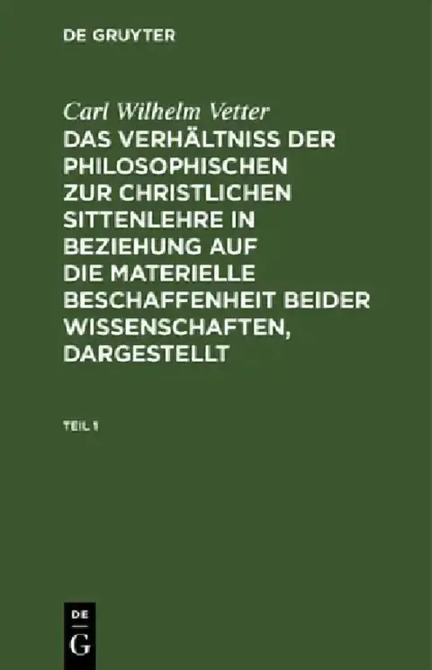 Cover of Carl Wilhelm Vetter