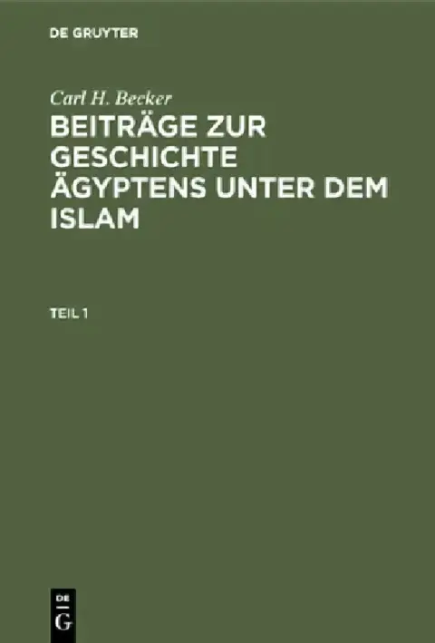 Cover of Carl H. Becker