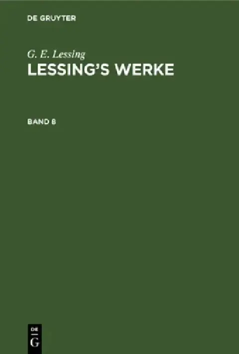 Cover of G. E. Lessing