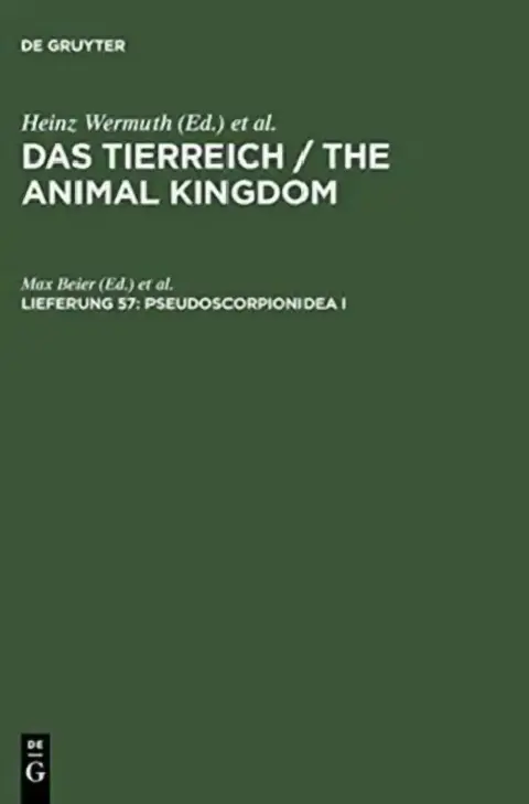 Cover of Pseudoscorpionidea I