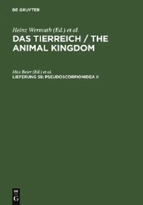 Cover of Pseudoscorpionidea II