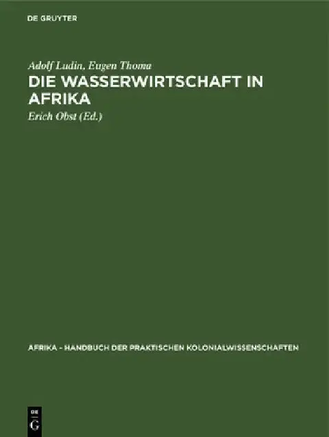 Cover of Die Wasserwirtschaft in Afrika
