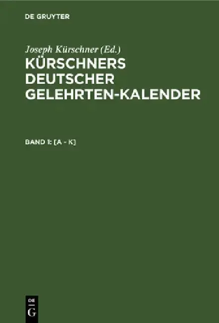 Cover of [A - K]