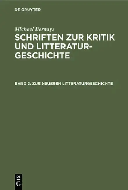 Cover of Zur Neueren Litteraturgeschichte