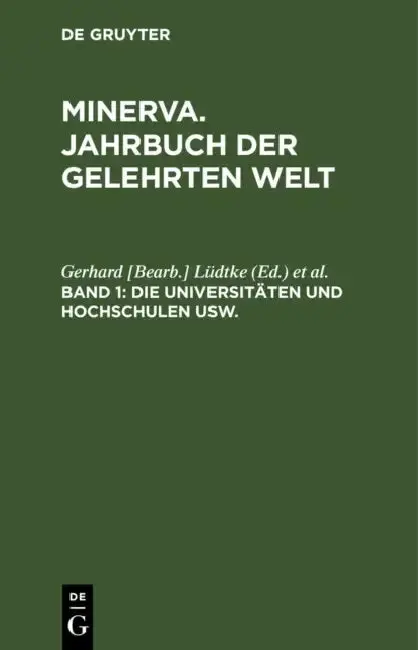 Cover of Die Universitäten Und Hochschulen Usw.
