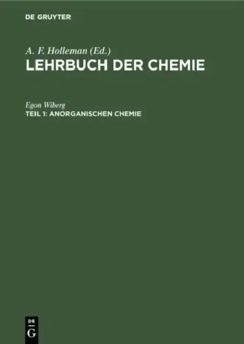 Cover of Anorganischen Chemie