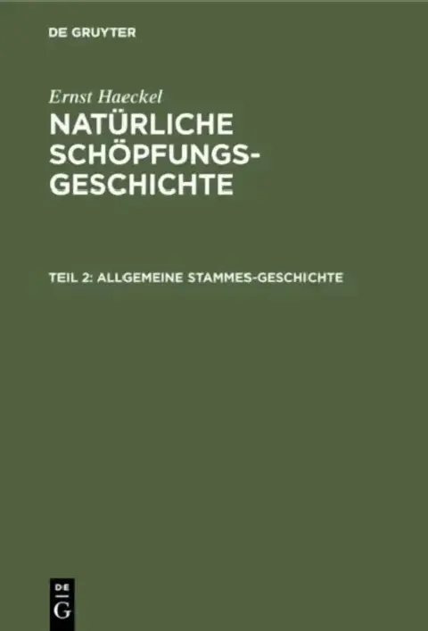 Cover of Allgemeine Stammes-Geschichte